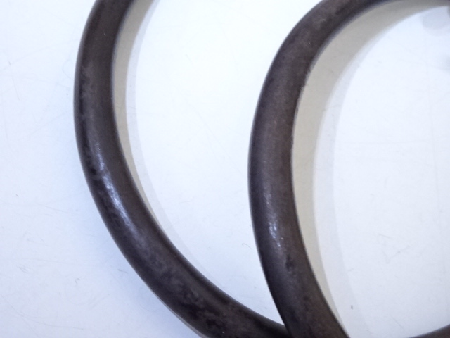 道具 ] - 道具 炭道具 釜師高木治良兵衛造 象嵌入鉄丸鐶（共箱